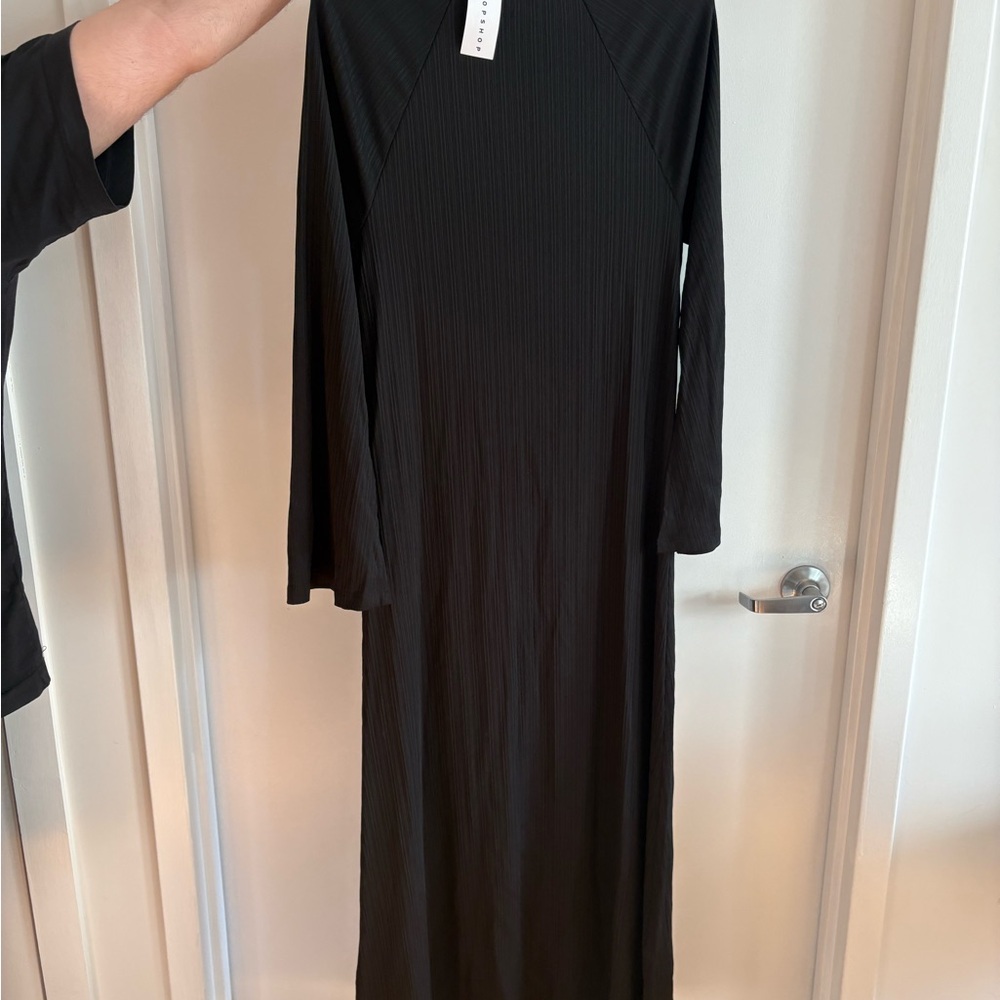 Topshop Black Long Sleeve Dress